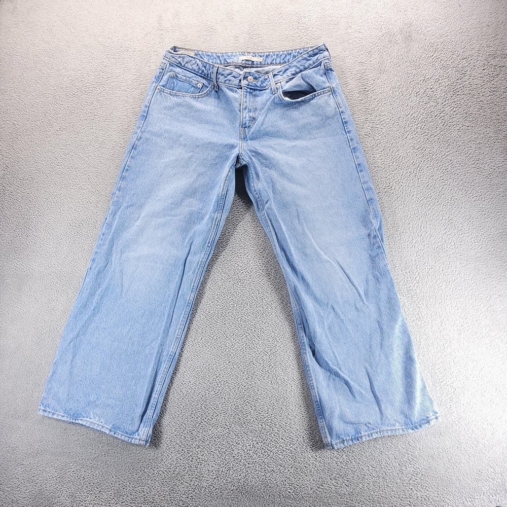 Levis Jeans Womens 31 Blue Low Loose Relaxed Straight Light Wash Denim Comfort
